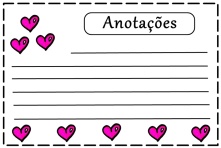 Anotações -coração-Blog Artes para imprimir